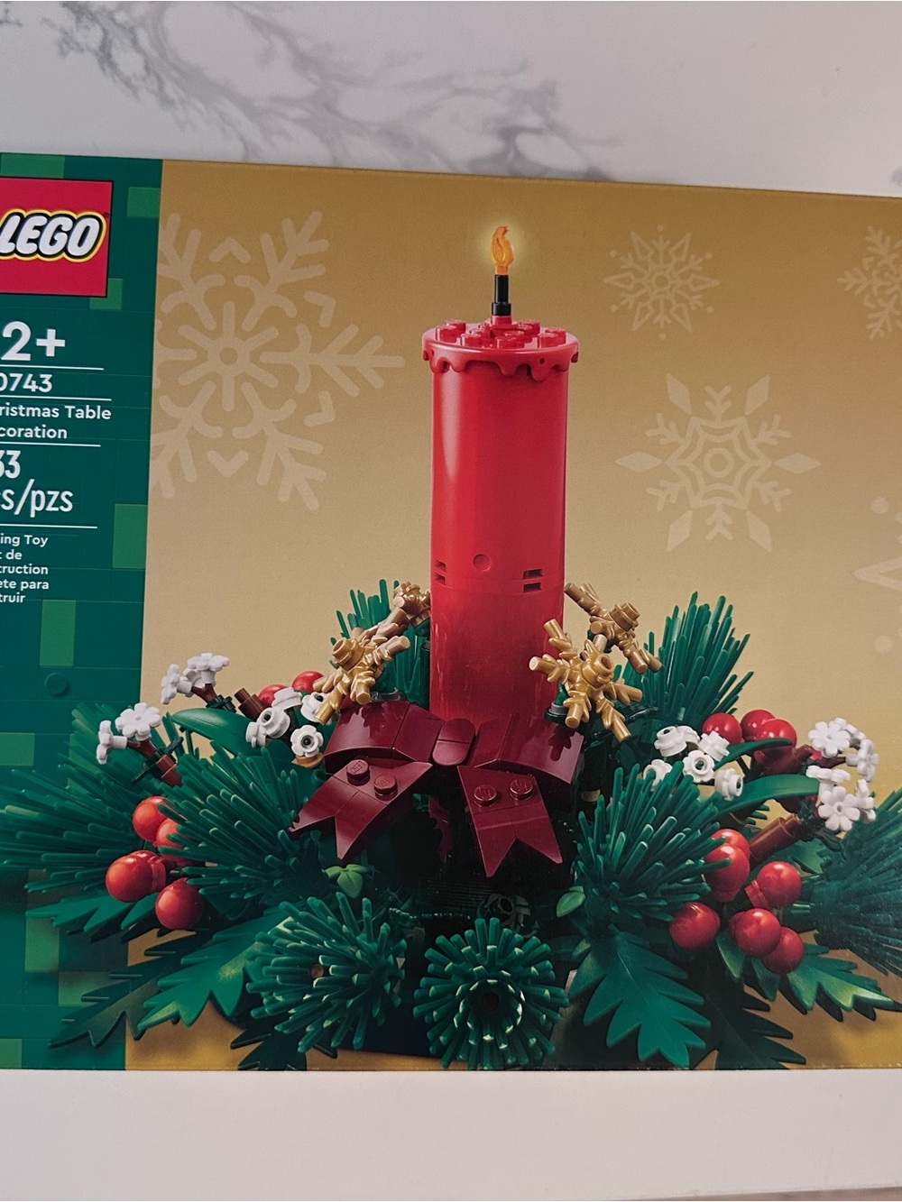 NWT Lego Red Holiday Candle Garland with Green Foliage. Brand new, never opened.